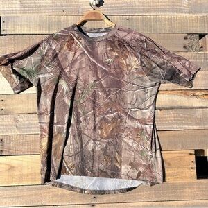 Men’s Medalist Realtree camo landscaping co shirt sleeve tee shirt Size XL